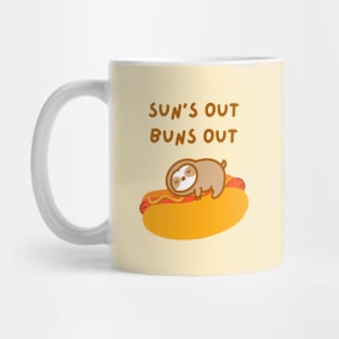 Sun’s Out Buns Out Hot Dog Sloth Mug